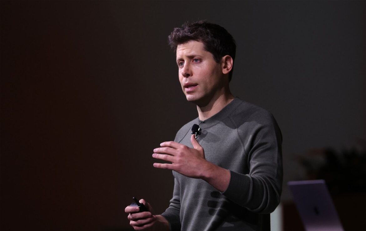 SAN FRANCISCO, CALIFORNIA - NOVEMBER 06: OpenAI CEO Sam Altman speaks during the OpenAI DevDay event on November 06, 2023 in San Francisco, California. Altman delivered the keynote address at the first-ever Open AI DevDay conference.(Photo by Justin Sullivan/Getty Images)